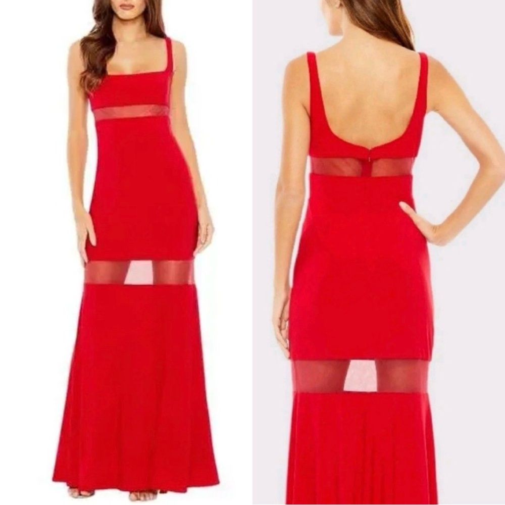 Chic Red Evening Gown